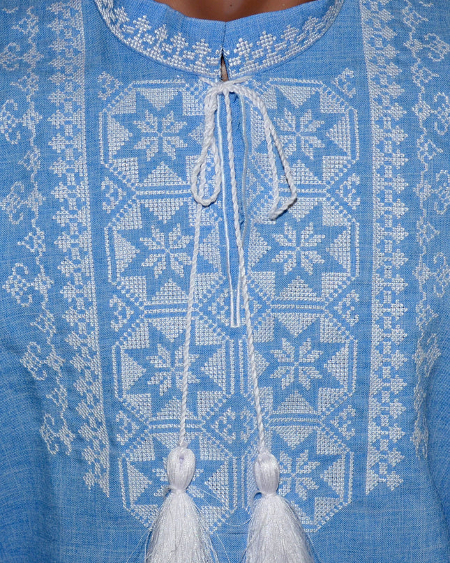 Shirt with star embroidery
