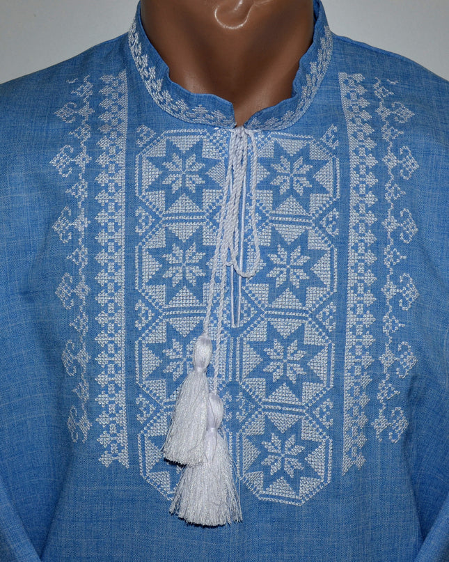 Shirt with star embroidery