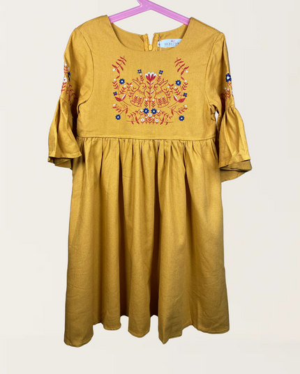 "Zaychyky" Girl orange dress