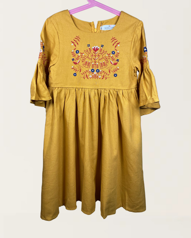 "Zaychyky" Girl orange dress