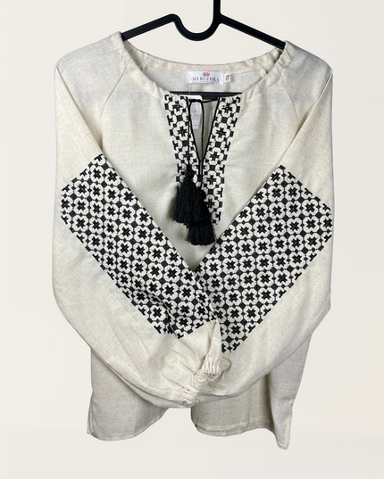 "Bandera" beige blouse