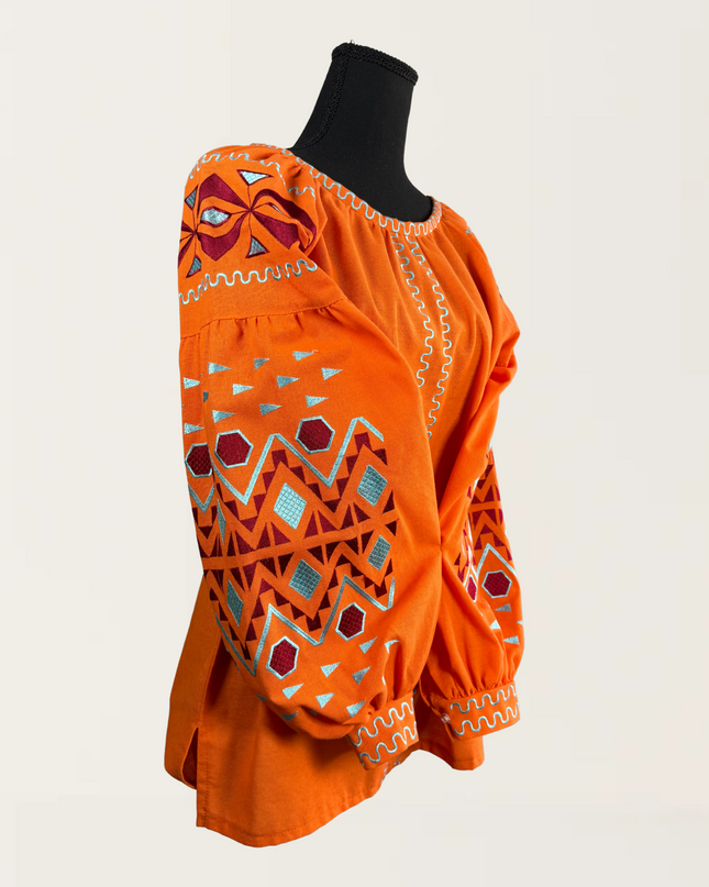 Orange rhomb shirt