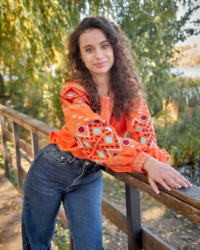 Orange rhomb shirt