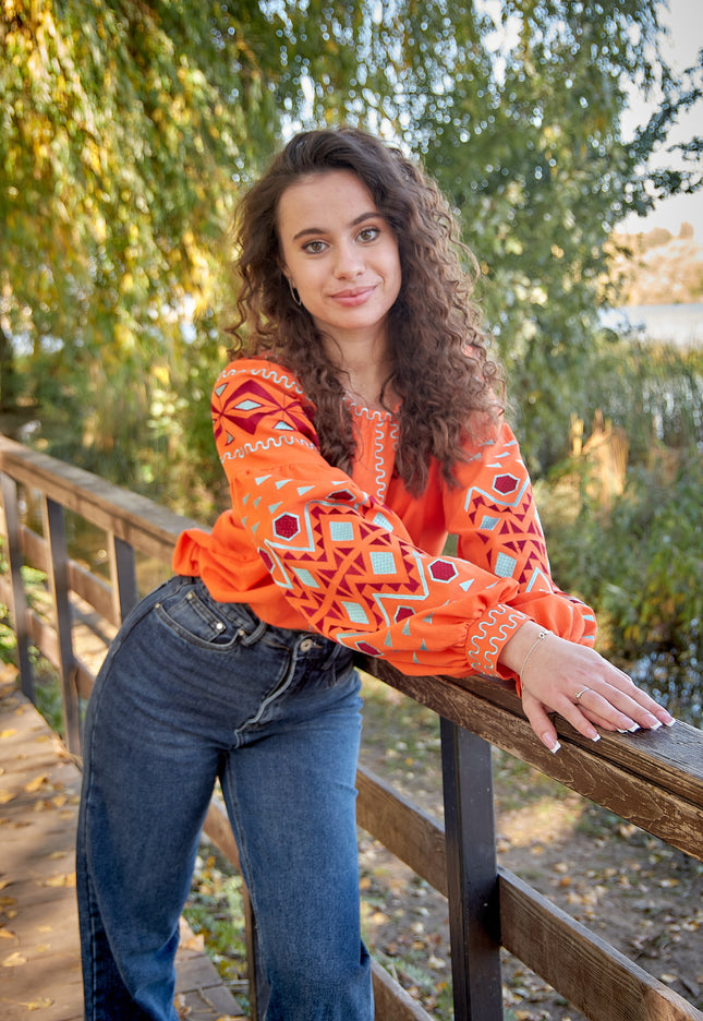 Orange rhomb shirt