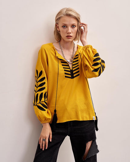 "FERN" Orange Blouse
