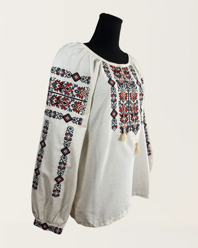 Cross-stitch embroidery shirt