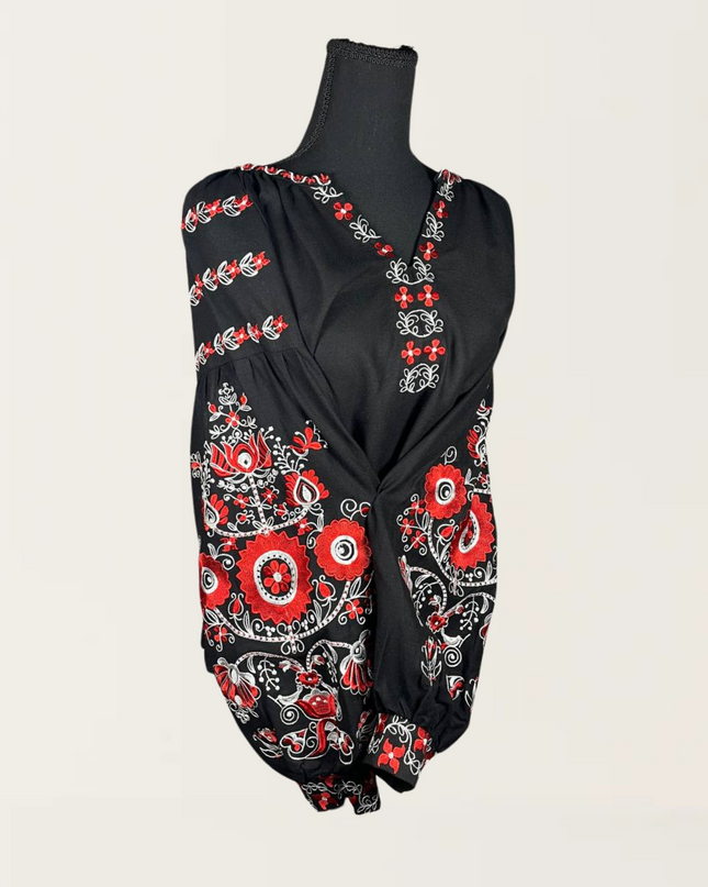 Tree of life black blouse