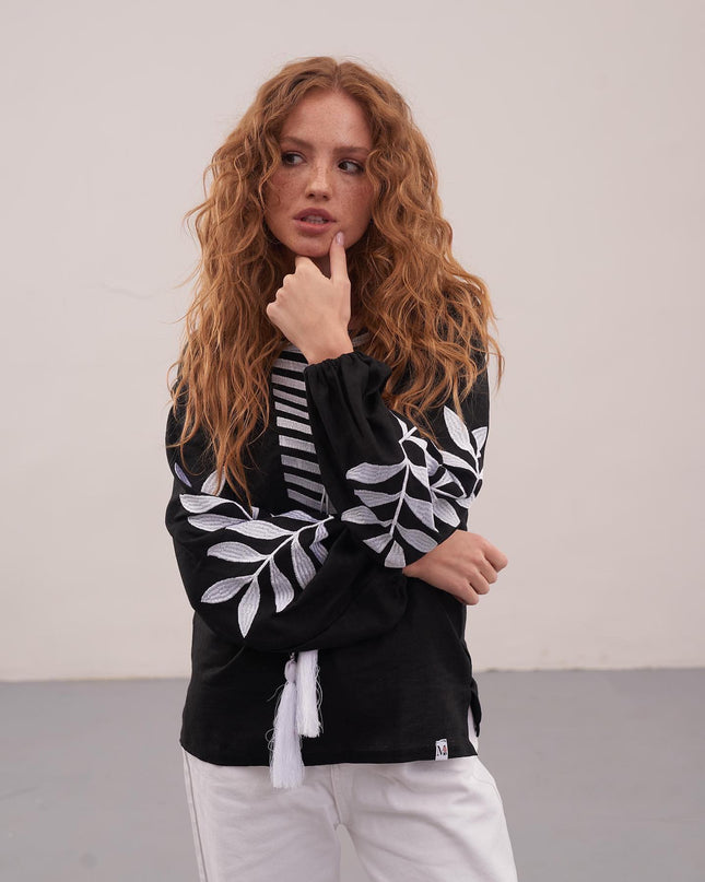 "FERN" Black Blouse