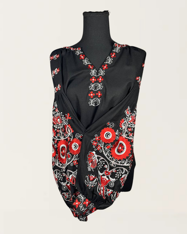 Tree of life black blouse