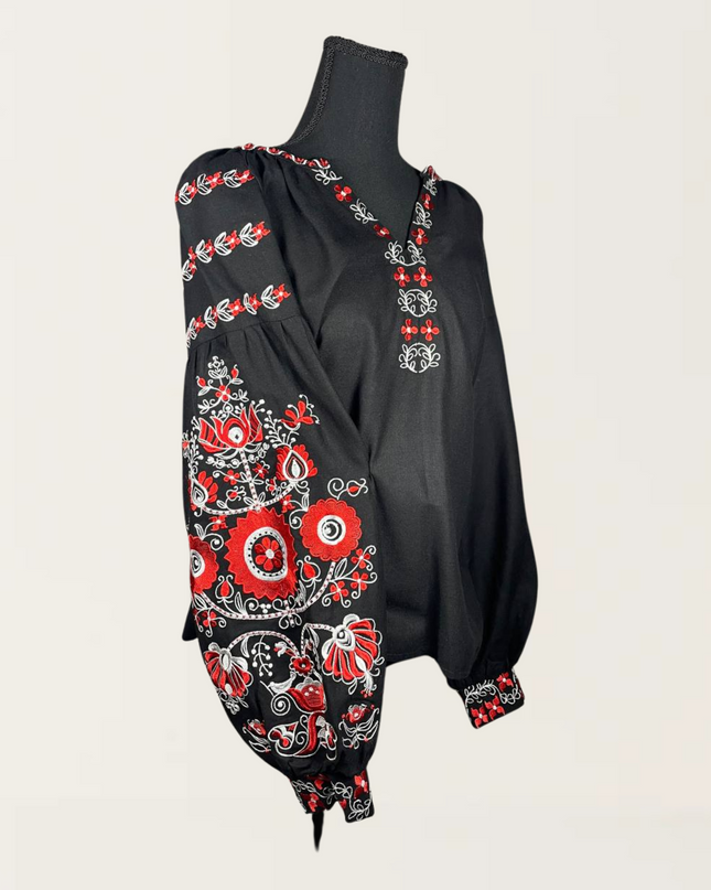 Tree of life black blouse