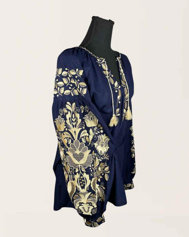 "Phoenix" blue blouse