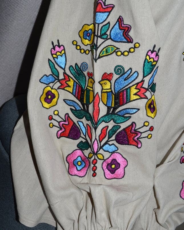 "PIVNYKY" beige embroidery shirt