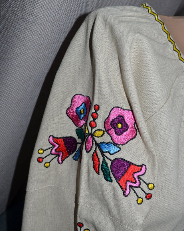 "PIVNYKY" beige embroidery shirt