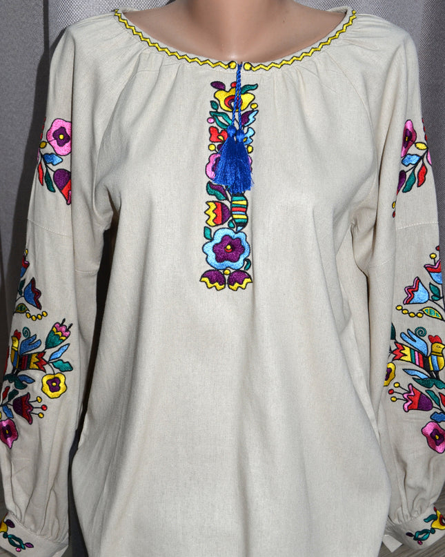 "PIVNYKY" beige embroidery shirt