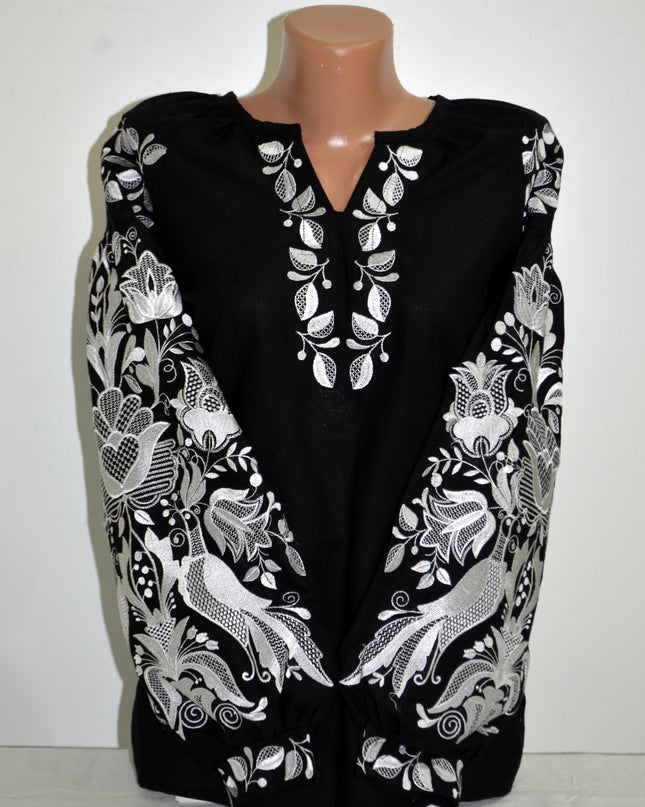 "Phoenix" black blouse
