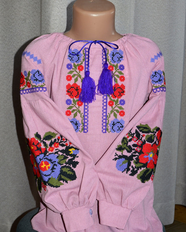 "Khmelnychanka" purple girl blouse