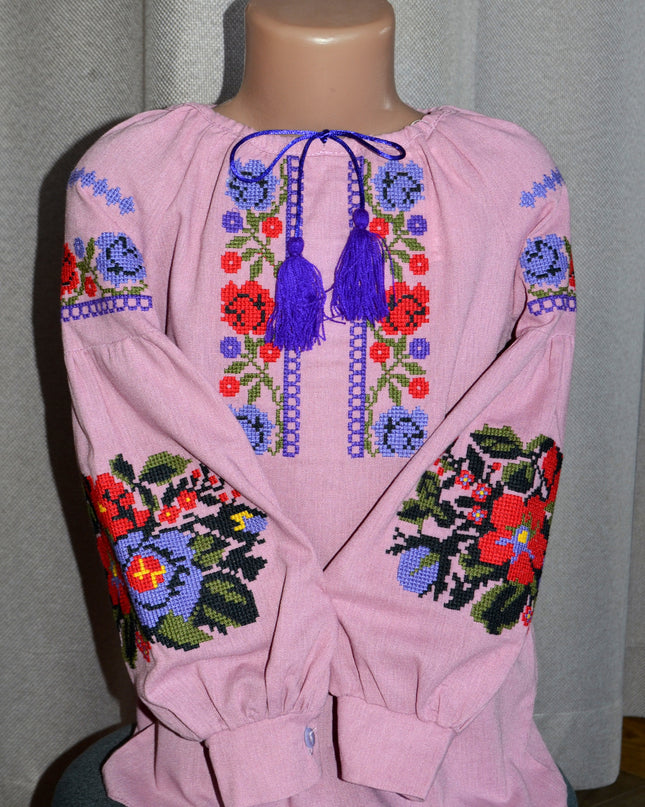 "Khmelnychanka" purple girl blouse