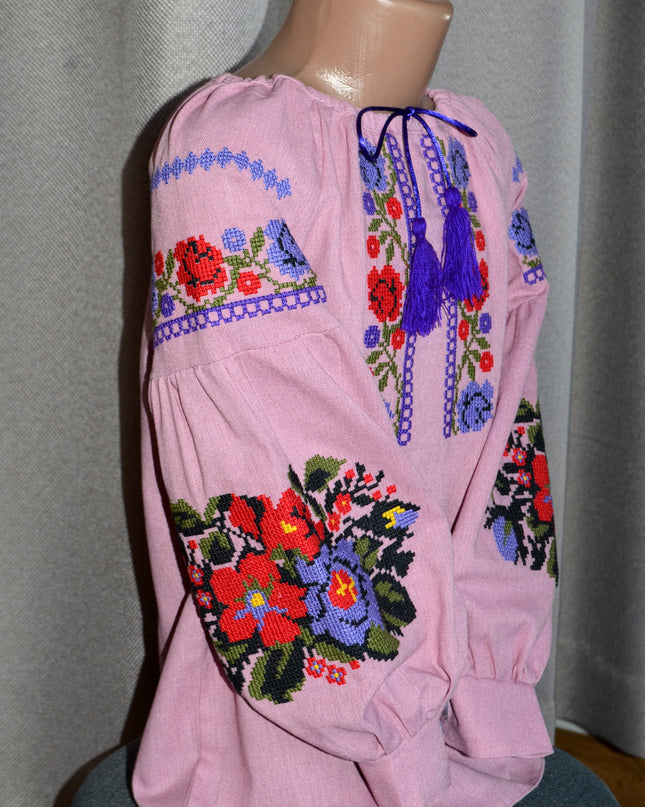"Khmelnychanka" purple girl blouse