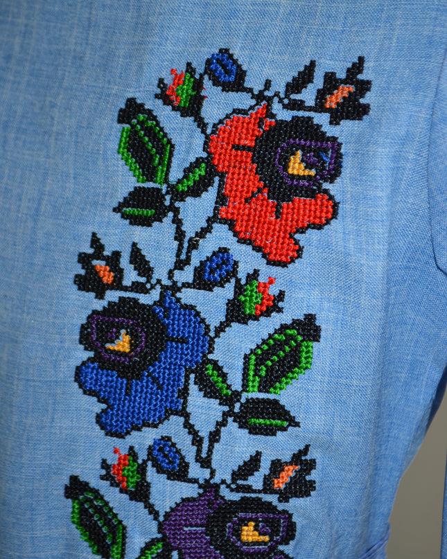 "Malvochka" girl blue dress