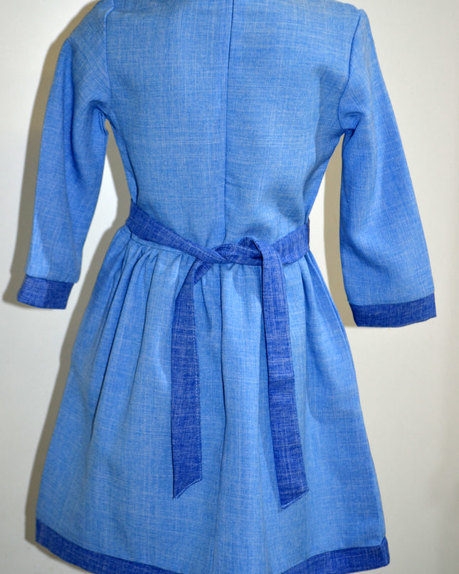 "Malvochka" girl blue dress